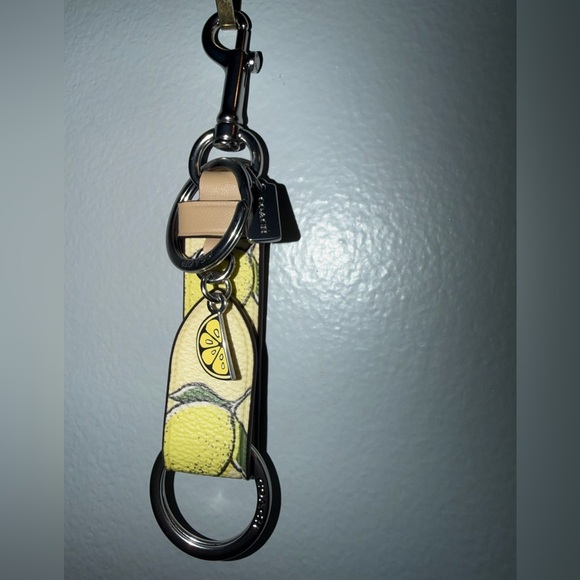 Coach Accessories - Coach Trigger Snap Bag Charm With Lemon Print